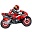 Шар (31''/79 см) Фигура, Мотоцикл, Красный